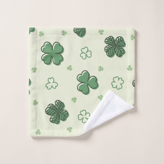 Doodle Shamrock Bad Handdoek (Wasdoekje)