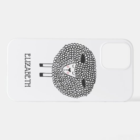 Doodle Sheep Persoonlijk iPhone Hoesje (Achterkant horizontaal)