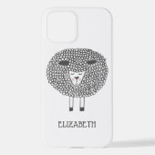 Doodle Sheep Persoonlijk iPhone Hoesje (Achterkant)