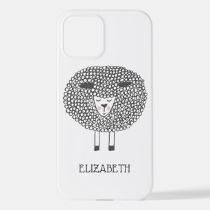 Doodle Sheep Persoonlijk iPhone 12 Hoesje
