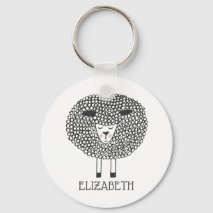 Doodle Sheep Persoonlijk Sleutelhanger