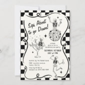Doodle Skeletons 'Sips gaan naar beneden' Hallowee Kaart (Voorkant)
