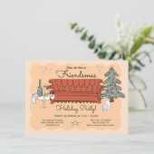 Doodle Sketch Friendsmas Feestdag Kaart (Staand voorkant)