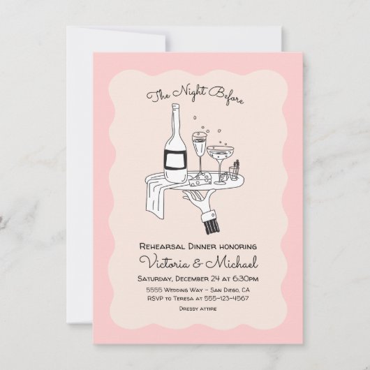 Doodle Sketch Funky Repetitie Diner Kaart (Voorkant)