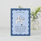 Doodle Sketch Funky Repetitie Diner Kaart (Staand voorkant)