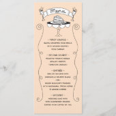 Doodle Sketch Funky Wedding Menu (Voorkant)