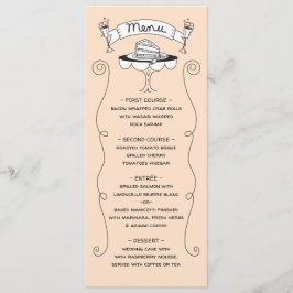 Doodle Sketch Funky Wedding Menu