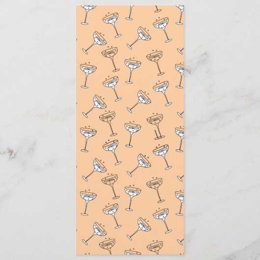 Doodle Sketch Funky Wedding Menu (Achterkant)