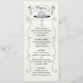 Doodle Sketch Funky Wedding Menu (Voorkant)