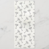 Doodle Sketch Funky Wedding Menu (Achterkant)