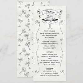 Doodle Sketch Funky Wedding Menu