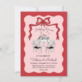 Doodle Sketch Holiday Dinner Bow Kaart (Voorkant)