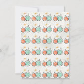 Doodle Sketch Retro Kerstmis Cocktail Party Kaart (Achterkant)