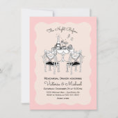 Doodle Sketch Tafelstoelen Funky Repetitie Diner Kaart (Voorkant)