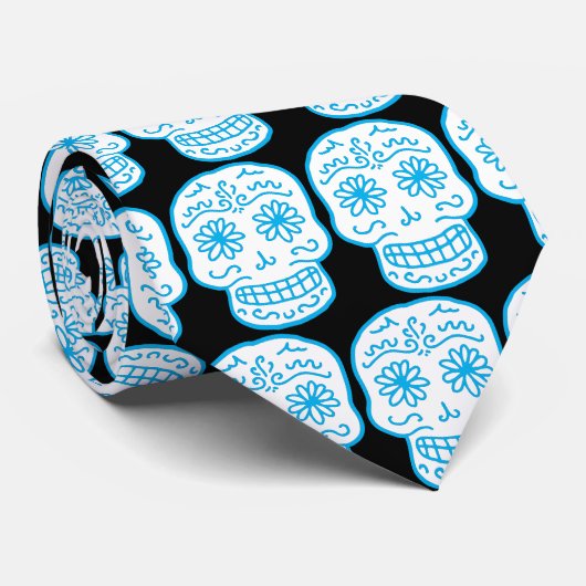 Doodle Skull Stropdas (Opgerold)