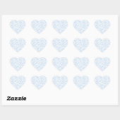 Doodle Snowflake op een witte achtergrond Hart Sticker (Vel)