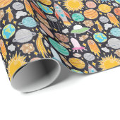 Doodle Space: Handgetekende kosmos. Cadeaupapier (Rol Hoek)