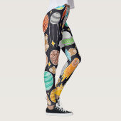 Doodle Space: Handgetekende kosmos. Leggings (Rechts)