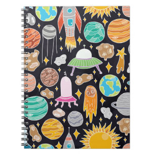 Doodle Space: Handgetekende kosmos. Notitieboek