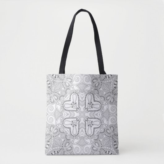 Doodle Square 2 Tote Bag (Voorkant)