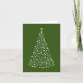 Doodle Star Tree Green Blank Holiday Card Feestdagen Kaart (Voorkant)