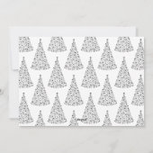 Doodle Sterrenboom Paarse Kerstkaart (Achterkant)