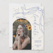 Doodle stijl senior afstudeerfeest handgetekend aankondiging (Voorkant)