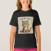 Doodle Style Cat – I do What I Want T-shirt (Voorkant)
