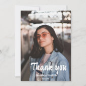 Doodle Style Hand getrokken Afstuderen Dank u kaar Kaart (Voorkant)