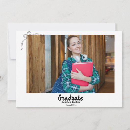 Doodle Style Hand getrokken Afstuderen Kaart (Achterkant)