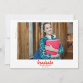 Doodle Style Hand getrokken Afstuderen Uitnodiging (Achterkant)