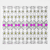 Doodle Sun Fleece Deken (Voorkant (Horizontaal))