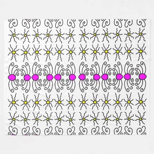 Doodle Sun Fleece Deken (Voorkant (Horizontaal))