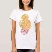Doodle suns in sinaasappel t-shirt (Voorkant)