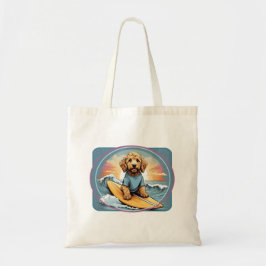 Doodle Surfende Hond Tote Bag