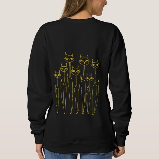Doodle Sweatshirt (Zwart- Hand-getrokken) (Achterkant)
