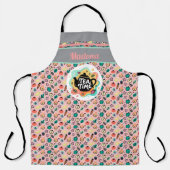 Doodle Tea Time Teapot Pastel Art Schort (Voorkant)