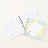 Doodle tekennotities Blauwe Gele Notitieboek (Binnen)