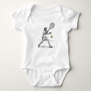 Doodle Tennisspeler in actie Romper