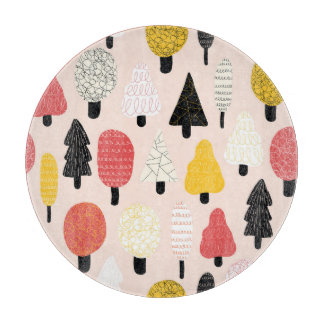 Doodle Trees: , Abstracte Natuur. Snijplank