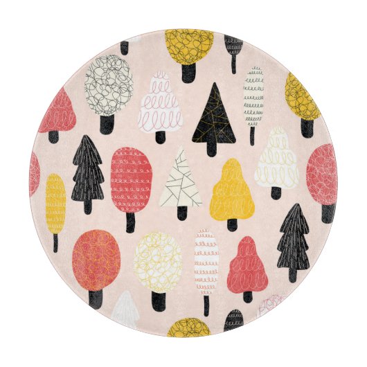 Doodle Trees: , Abstracte Natuur. Snijplank (Voorkant)