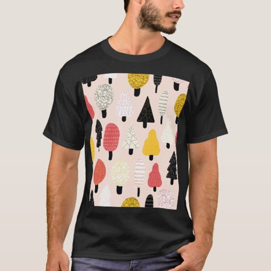 Doodle Trees: , Abstracte Natuur. T-shirt (Voorkant)