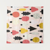 Doodle Trees: , Abstracte Natuur. Wandkleed (Voorkant (horizontaal))