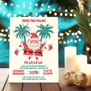 Doodle Tropical Santa Deck de Palmen Kerstmis Kaart