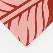 Doodle tropische bladeren: donker met de hand gete fleece deken (Hoek)