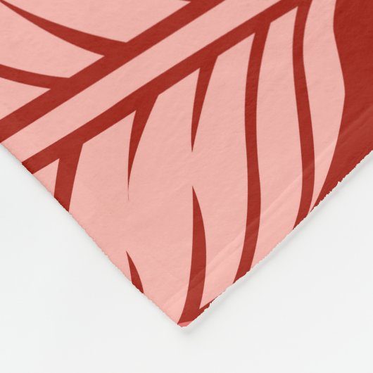 Doodle tropische bladeren: donker met de hand gete fleece deken (Hoek)