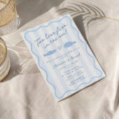 Doodle twee minder vis in Zee co-ed huwelijksdouch Kaart