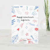 Doodle valentines day cards kaart (Achterkant)