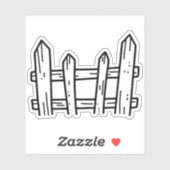 Doodle van tuinhek sticker (Vel)