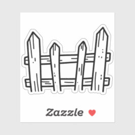 Doodle van tuinhek sticker